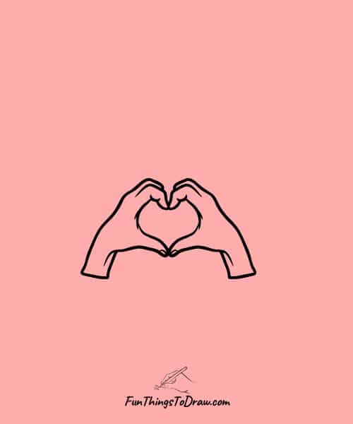 Love hand drawing