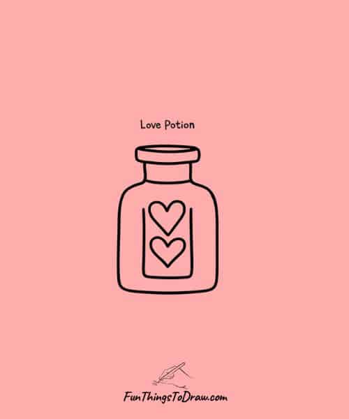 Love potion drawing