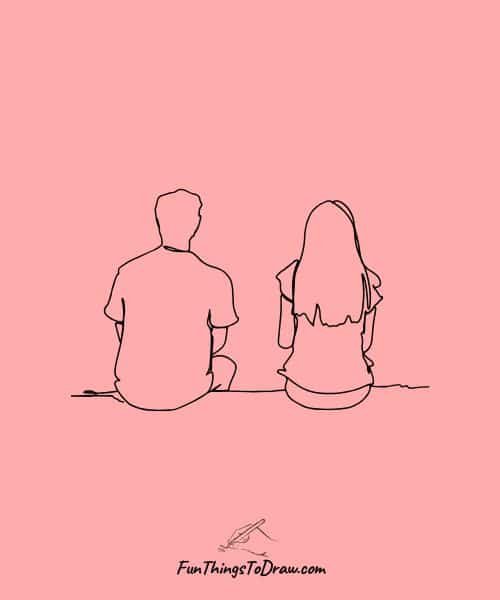 Lovey-dovey couple