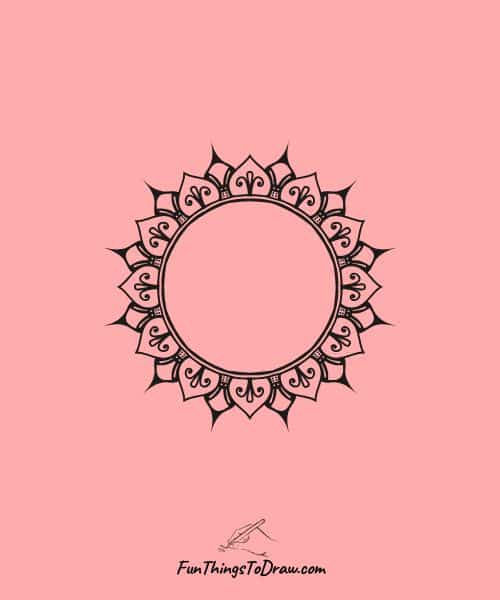 Mandala design drawing