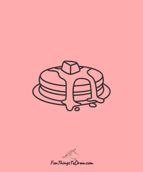 Easy drawing of pancake