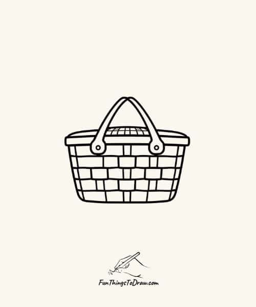 Picnic basket drawing 