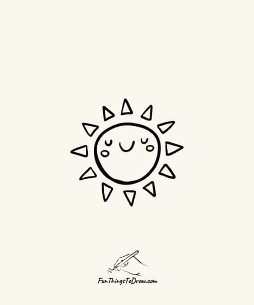 Spring sun drawing