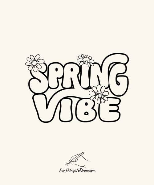 Spring vibes drawing