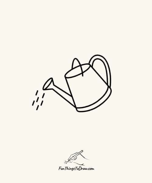 Watering can drawing