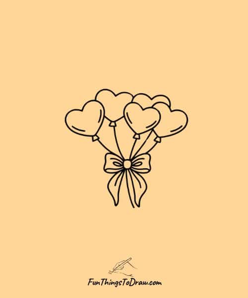 bow with balloons