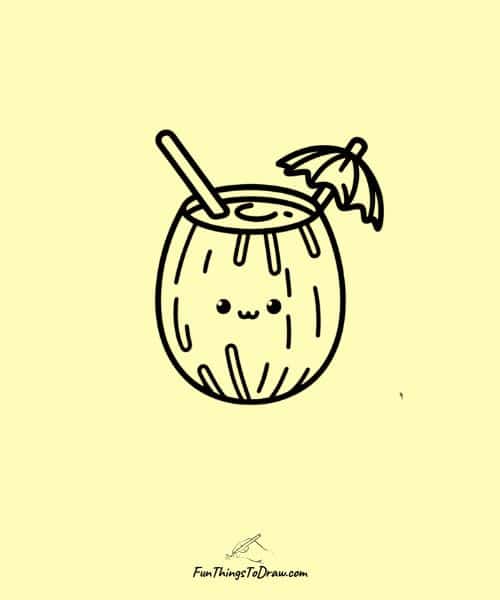 Palm Tree Drawings: Coconut Drink