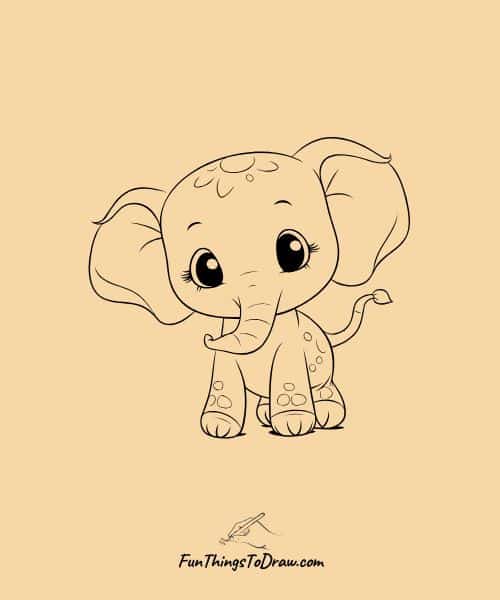 Baby elephant drawing