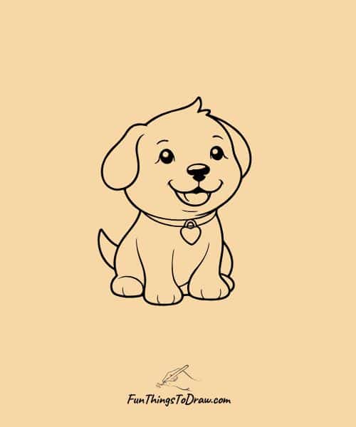 Cute puppy drawing