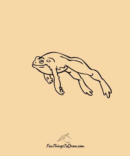 Jumping frog drawing