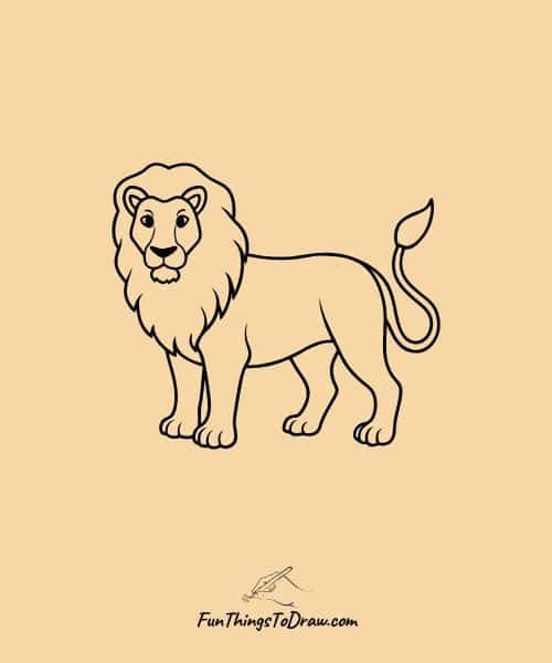 lion drawing