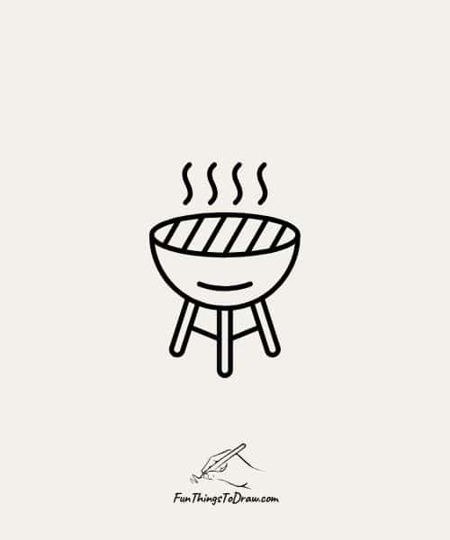BBQ grill drawing