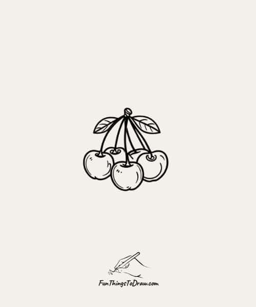 Cool July Drawings - Cherries drawing