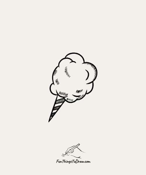 Cotton candy drawing