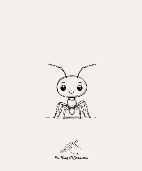 Cute ant drawing
