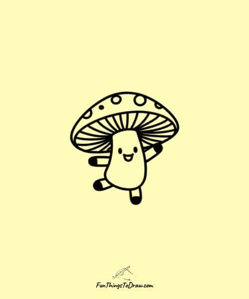 Dancing Mushroom Drawing