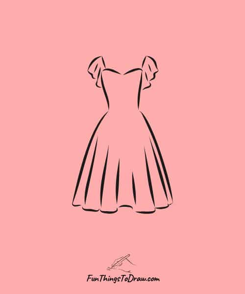 Dress Design Sketch - drawing ideas for girls