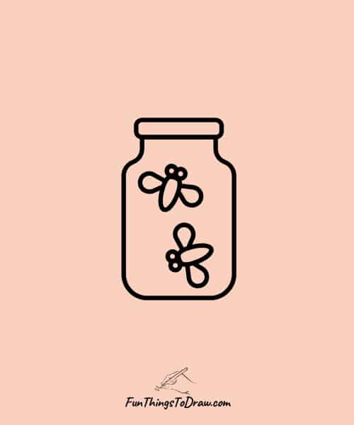 Firefly in a jar drawing