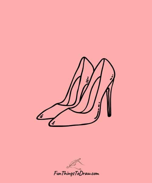 Drawing of heels