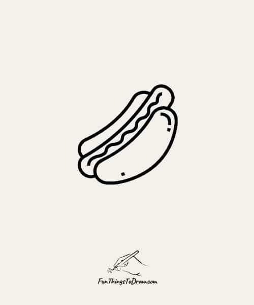 Hot dog drawing