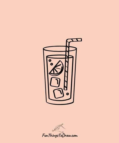 Cool June Drawings - Lemonade Glass