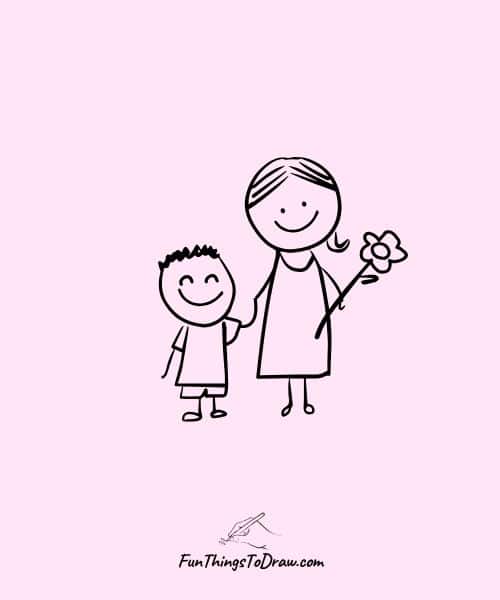 Mother's Day Doodle | Mother's Day Drawing Ideas