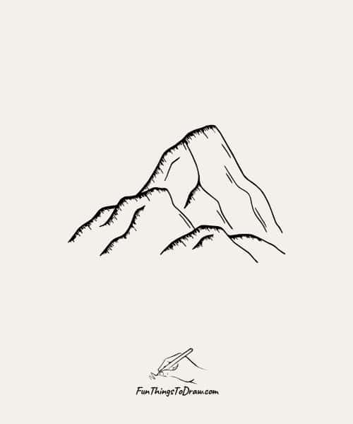 Mountain outline drawing