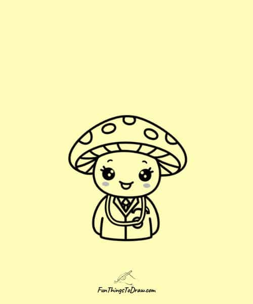 Mushroom doctor with stethoscope