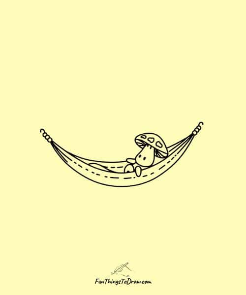 Mushroom in a hammock