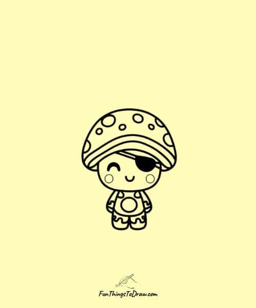 Mushroom pirate with eye patch