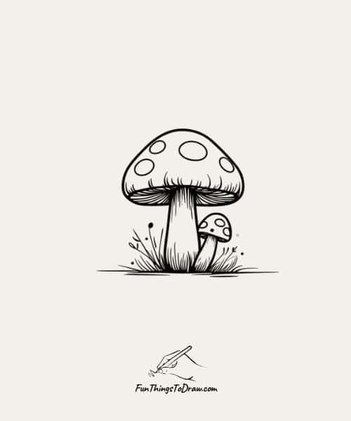 Easy drawing of Mushroom