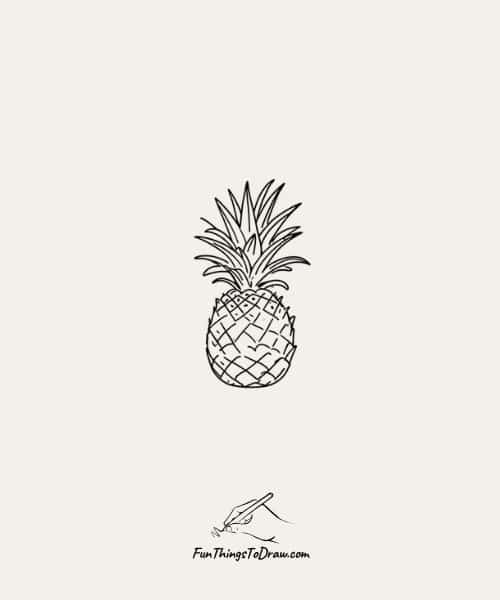 Pineapple Drawing - fruit drawings