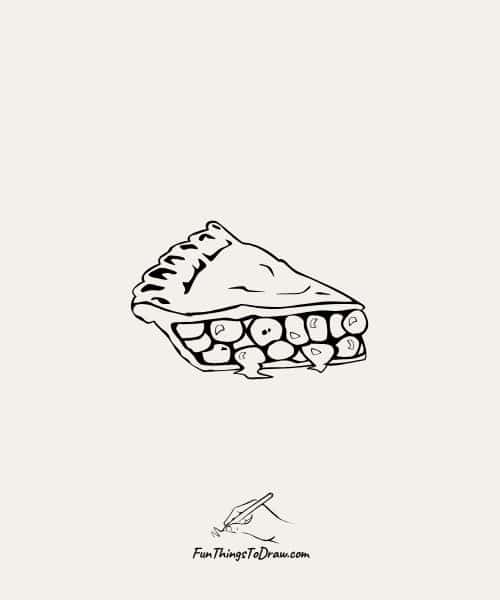 Drawing of Slice of pie