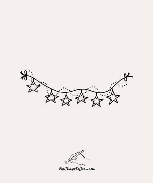 Drawing of Star garlands