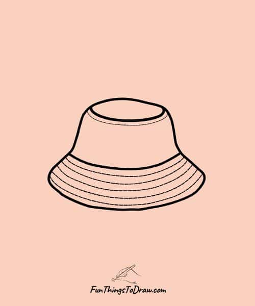 Drawing of sun hat
