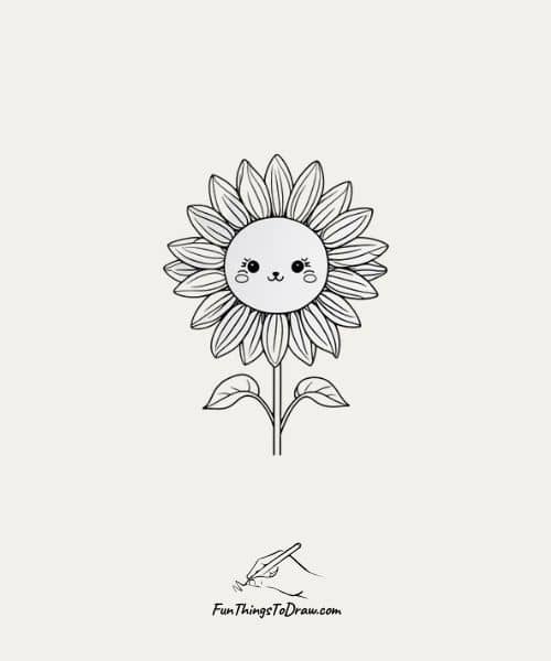 Sunflower drawing idea