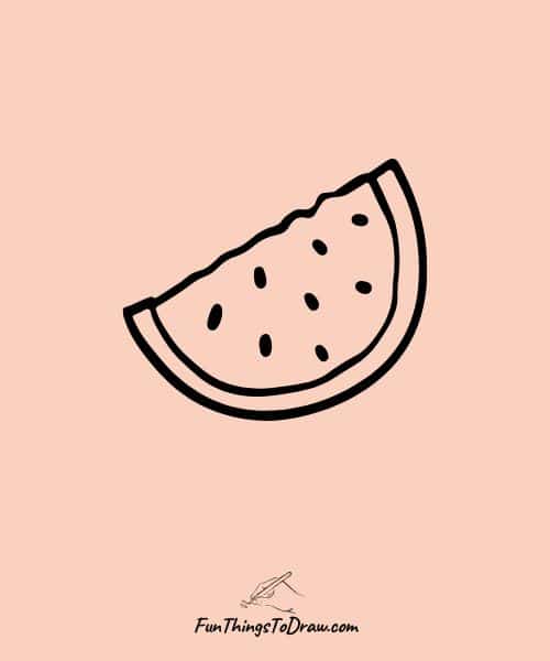 Cool June Drawings - Watermelon slice