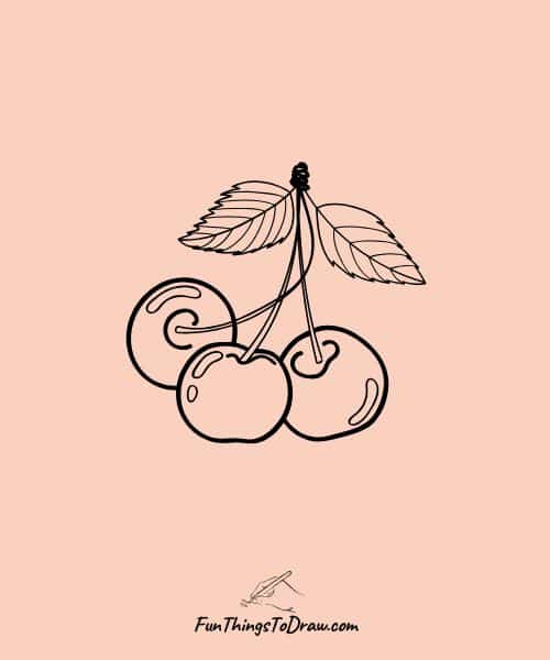 Drawing of cherries