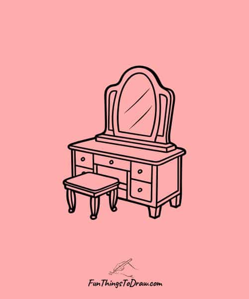 Drawing of dressing table