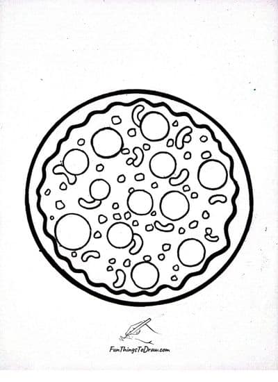 Step 5: How to draw a pizza