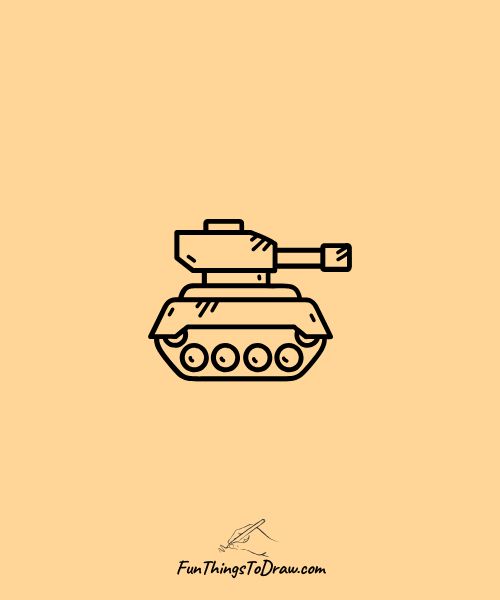 Army Tank Drawing
