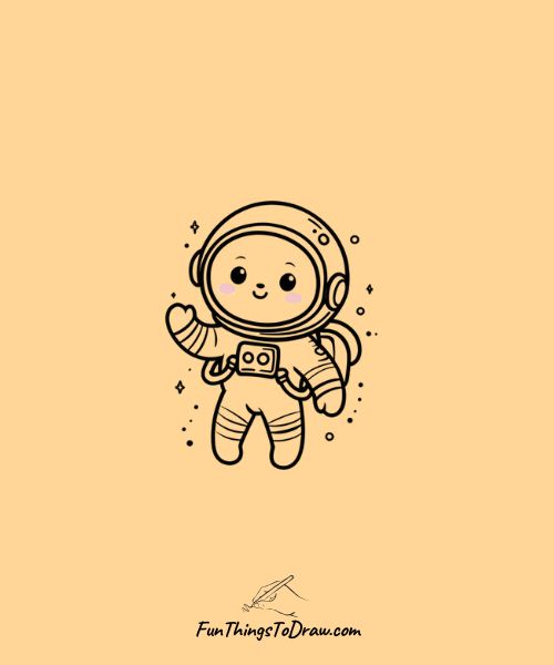 Easy Astronaut Drawing