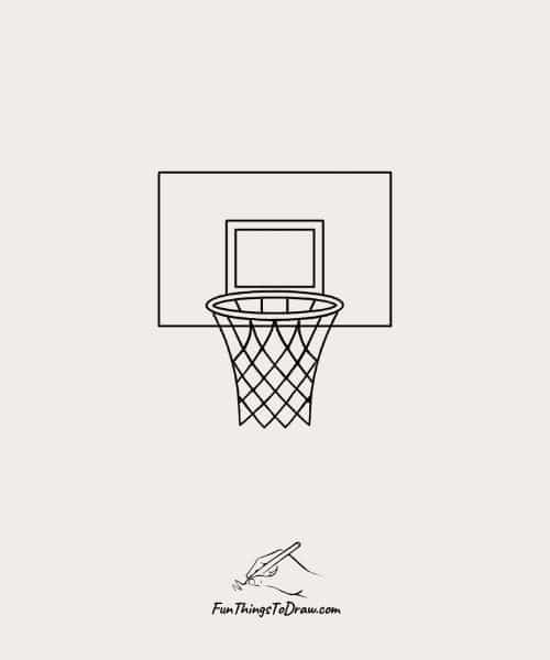 Drawing of Basketball hoop