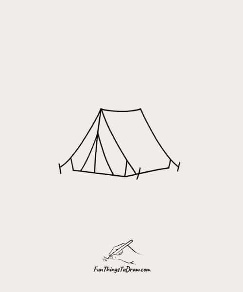 Drawing of Camping Tent