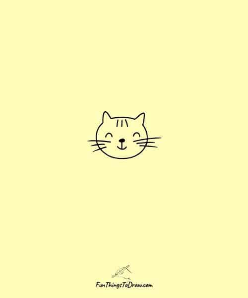 Mini drawings - Cat face drawing