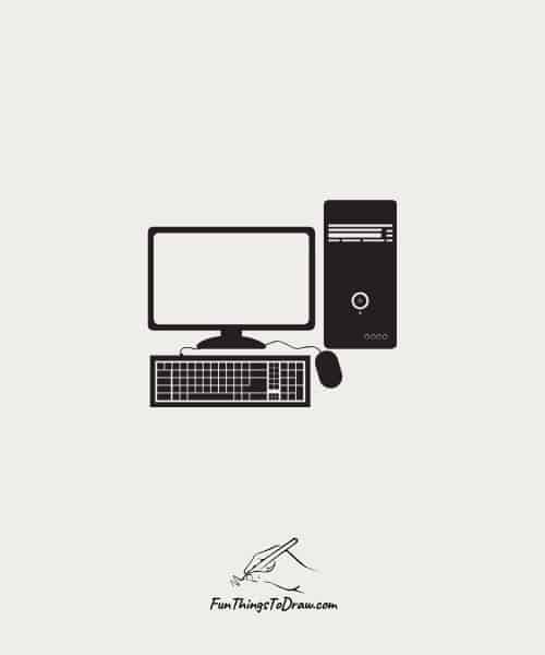 Computer Set Drawing