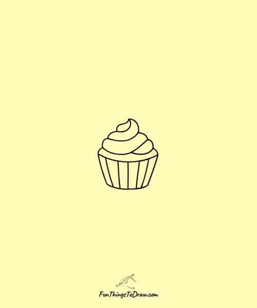 Small Drawing of Cupcake
