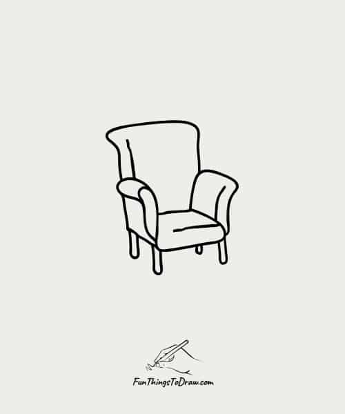 Drawing of Dad's Favorite Armchair