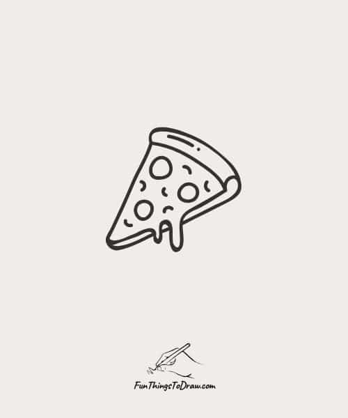 Dad's Favorite Pizza Slice Drawing