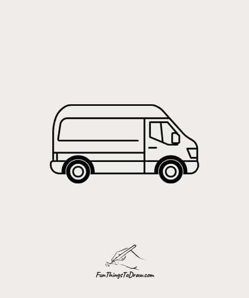 Drawing of Dad's Work Van